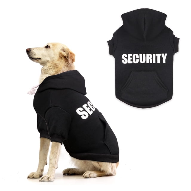 Sudadera con capucha Uteuvili Security, forro polar para perros grandes
