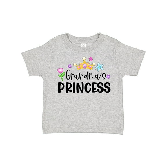 Inktastic Grandma's Princess Crown and Flowers Girls Toddler T-Shirt