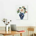 thumbnail image 3 of JRXY Blue and White Vases Wall Art Flower Vase Canvas Magnolia Flower Wall Art Chinoiserie Pictures Watercolor Floral Artwork Blue and White Chinoiserie Art for Living Room 12x16 in, 3 of 5