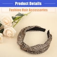 thumbnail image 5 of Vocoste Leopard Headband Top Knot Cheetah Headband Print Headbands for Women Khaki 5.16"x1.22", 5 of 6