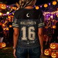 thumbnail image 3 of Stralyhd Fall Women Shirts Retro Camper Ghost Tee Night Club V‑neck Tops Cottagecore Short Sleeve Shirt M, 3 of 4
