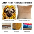 thumbnail image 3 of Cute Pug Dog in Flowers Wreath DIY Latch Hook Pillow Kits for Adults Printed Pillowcase Crochet Yarns Hooking Handmade Pillow Cover Cushion for Home Sofa Decoration 17x17inch(2), 3 of 7