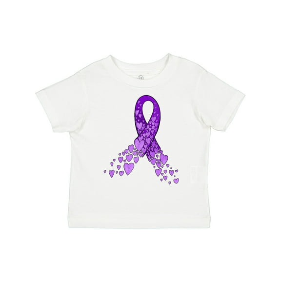 Inktastic Alzheimer's Awareness Purple Ribbon Made of Heart Boys or Girls Toddler T-Shirt