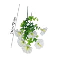 thumbnail image 3 of Artificial Petunia Flowers 50 Stems 13 Inch UV Resistant Fake Petunia Bouquet, Realistic Faux Floral Bundle for Outdoor Garden Patio Window Box Hanging Basket Home Decor, 3 of 6