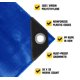 thumbnail image 4 of Core Tarps - Lona de poliéster de 20 mil, resistente al agua, resistente a los rayos UV, a prueba de desgarros y desgarros, con bordes reforzados para techo, camping, patio, piscina, barco (azul, 8 pi, 4 of 5