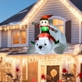 thumbnail image 3 of 6 FT Christmas Inflatables Santa Clause Riding The Polar Bear with Shaking Head Outdoor Decorations Clearance Blow Up Yard Decor with LED Lights for Xmas Holiday Party Indoor Garden Lawn Décor, 3 of 7