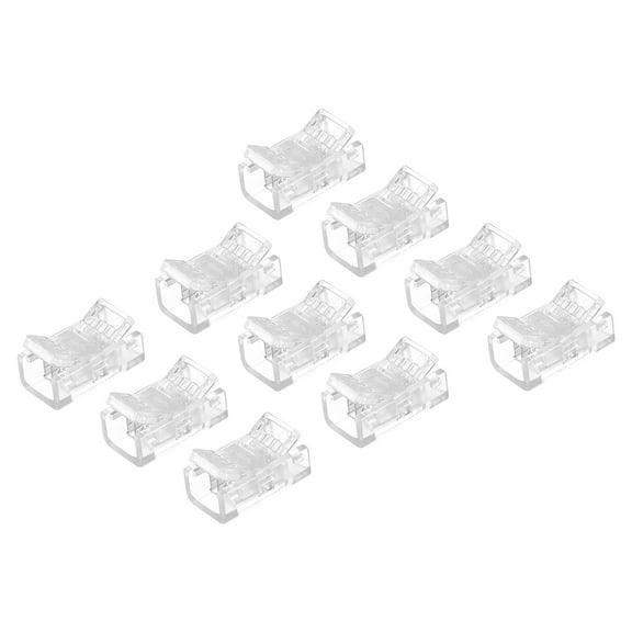 10 Pack RGB LED Light Strip Connectors LED Adapter Connectors (4 Pin, 8mm)