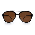 thumbnail image 5 of Polarized Mens Metal Flex Hinge Round Fashion Racer Plastic Sunglasses All Brown, 5 of 8