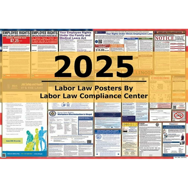 2025 Affiches Labor Law Combinaison Illinois/fédéral