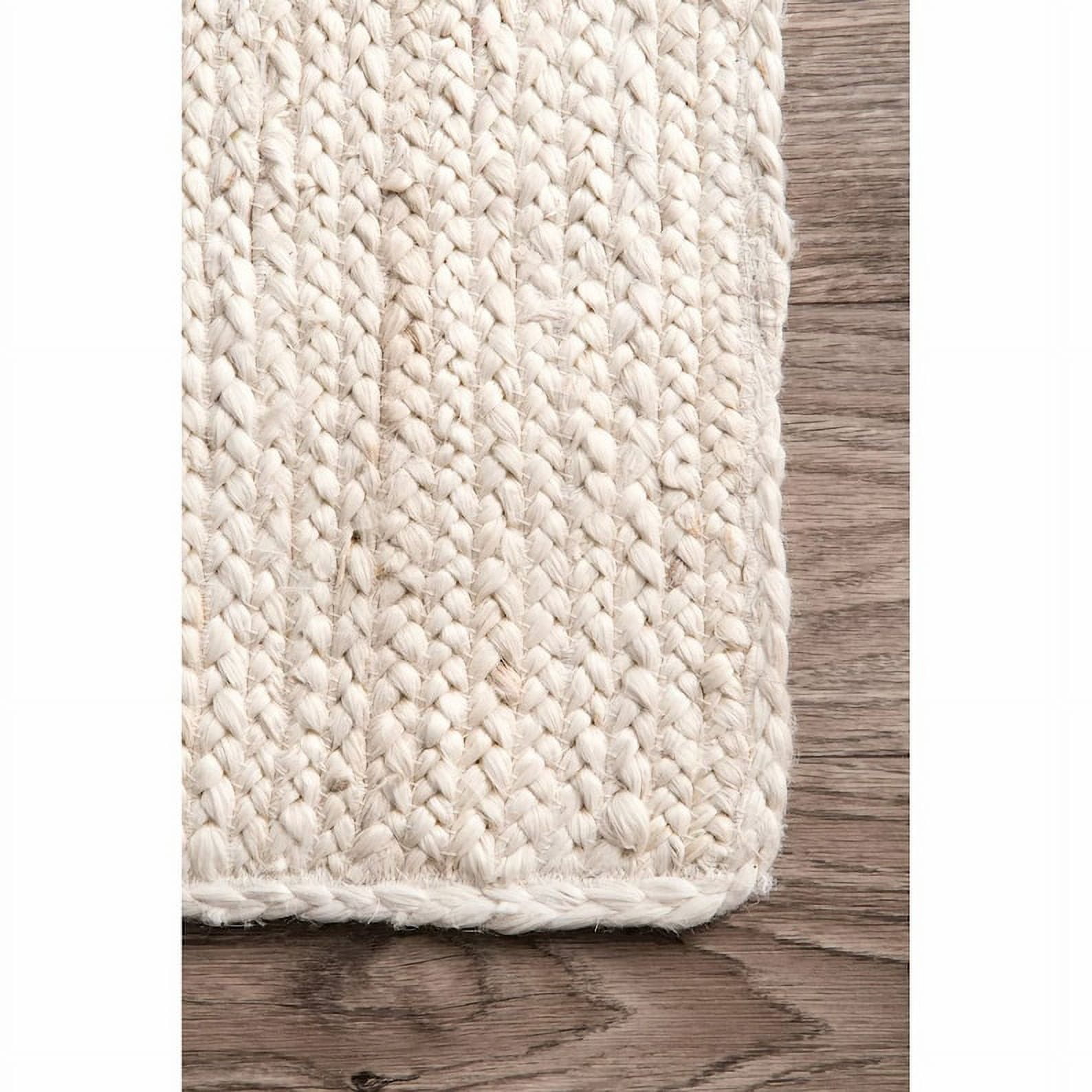 Balaji Arts Braided Natural Border Jute Area Rug