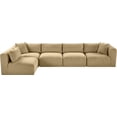 thumbnail image 6 of Meridian Furniture 5-Piece Camel Corduroy Performance Fabric Modular Sectional, 6 of 13