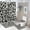 style-641, variant on Cow Print 4 Pcs Shower Curtain Sets with Non-Slip Rugs Toilet Lid Cover and Bath Mat Shower Curtain Set Brown Cowhide Print Waterproof Personality Pattern Bath Curtains for Bathtub Decor