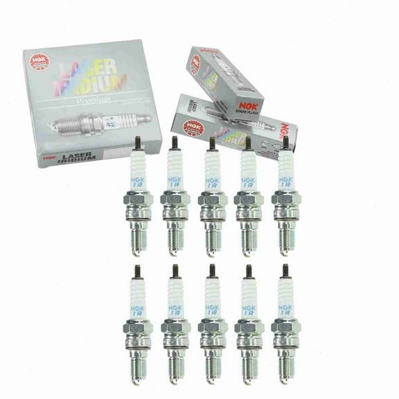 10 pc NGK 5766 Laser Iridium Spark Plugs for 31912-MEL-003 5642 VUH27ES Ignition Wire Secondary