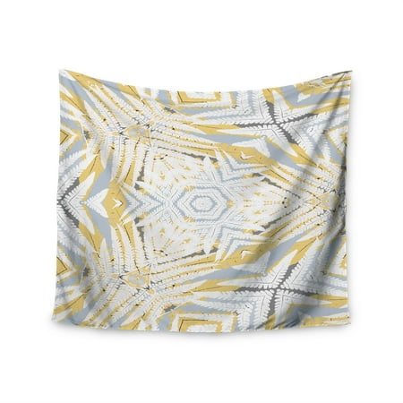 Kess Inhouse Alison Coxon Planthouse Saffron Yellow Gray Wall