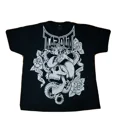 thumbnail image 3 of Camiseta gótica de verano para mujer, nueva camiseta de algodón con estampado de manga corta Y2k Punk, cuello redondo, camiseta retro informal de nicho, ropa para mujer, 3 of 5