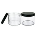 thumbnail image 3 of 4oz/120g/120ml High Quality Acrylic Leak Proof Clear Container Jars with Black Lids 12pcs, 3 of 6