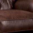 thumbnail image 3 of Chair with Button Tufted Backrest and Rolled Design Arms, Brown, 3 of 5