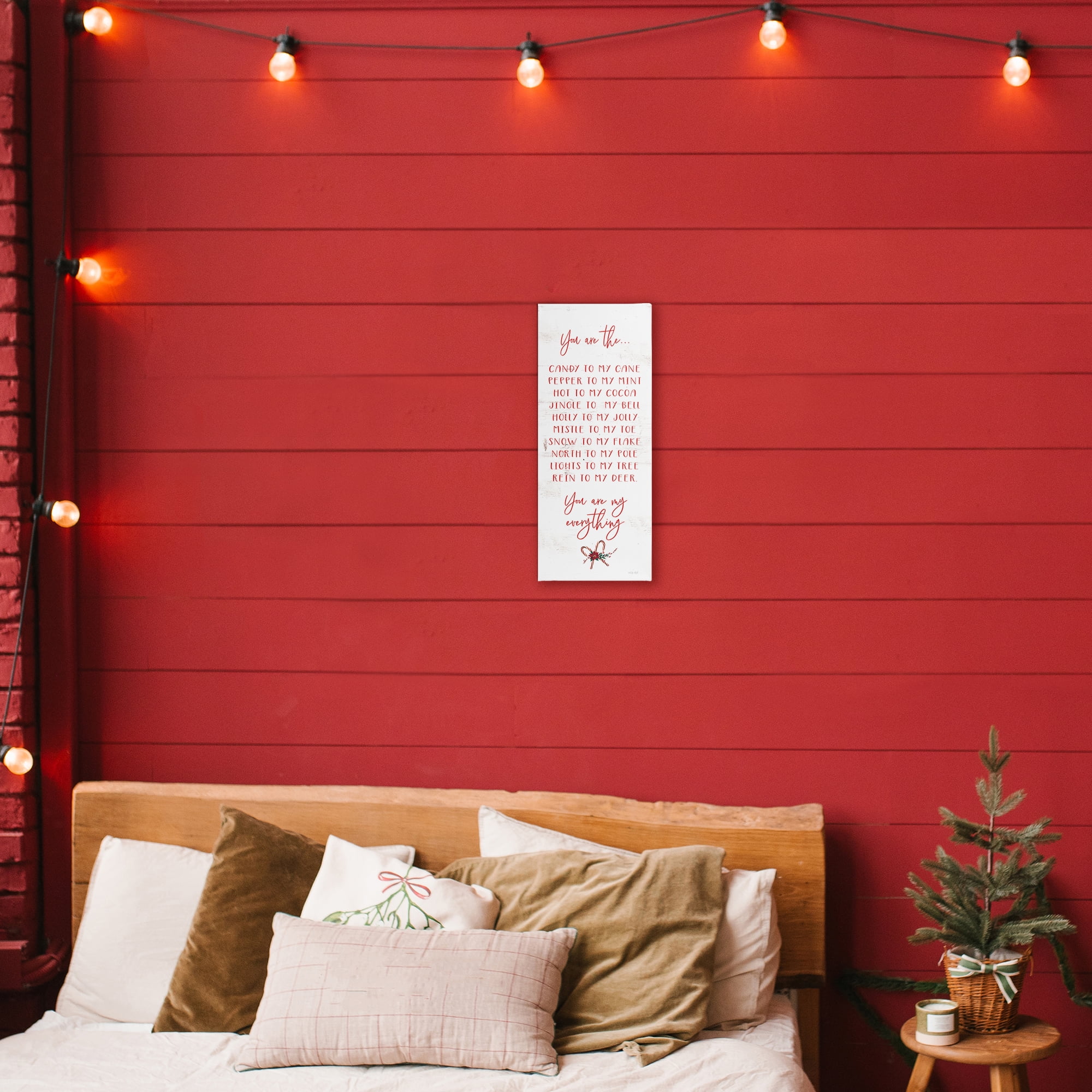 My Everything Holiday Romance Canvas Wall Art, design by Cindy Jacobs