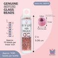 thumbnail image 3 of Miyuki Delica Seed Beads – Size 11/0 (1.6mm), DB0915, Sparkling C/L Crystl, 7.2g, Approx. 1440 Beads, 3 of 7