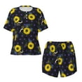 thumbnail image 4 of Qekee Sunflowers Women's Pajama Set Short Sleeve Sleepwear Summer Home Wear with Pockets Soft Short Sleeve Shirt - Sunflowers, 4 of 9