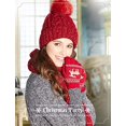 thumbnail image 3 of Guantes de invierno con pantalla táctil, estampado de flores de nieve, mantienen el calor para mujer, 3 of 4