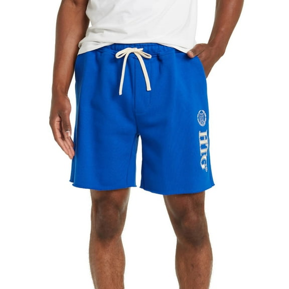 Honor The Gift Men's Studio Embroidered Logo French Terry Sweatshorts (Medium, Royal Blue)