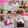 thumbnail image 5 of Namzi 5Pcs Mother's Day Flower Gift Bags Portable Bouquet Wrapping Paper Bag with Handle Waterproof Flower Boxes for Arrangement Florist Gift Wrap Bag 4.5*4.1*4.7inch(Red), 5 of 5