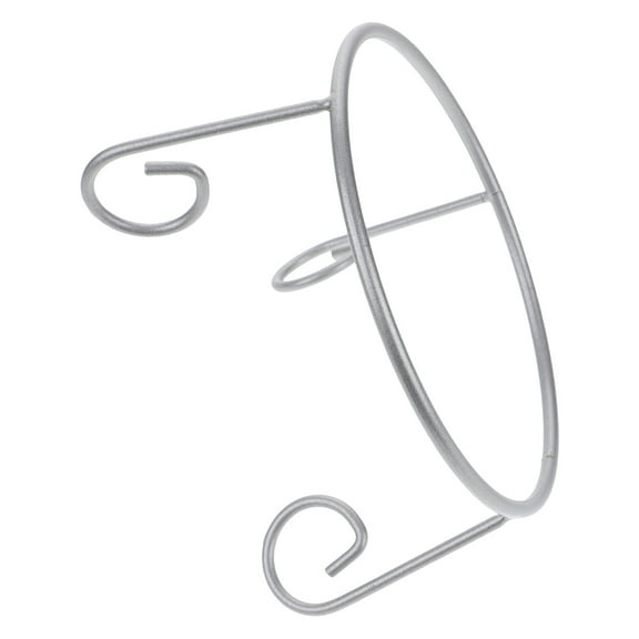 PTOOTP 1Pcs Iron Gazing Ball Stand Crystal Display Base Stand for Indoor Use Silver 5.7x5.7x3.1in