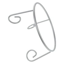 PTOOTP 1Pcs Iron Gazing Ball Stand Crystal Display Base Stand for Indoor Use Silver 5.7x5.7x3.1in