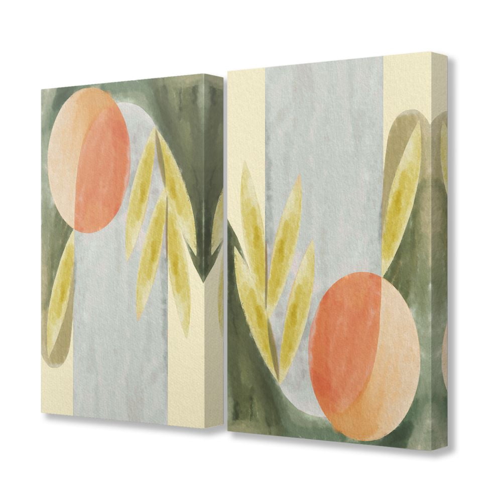 Stupell Industries Abstract Geometric Watercolor Paintings Canvas Wall Art by Daphne Polselli