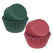 Holiday Time 100ct Mini Paper Baking Cup Red Green, 1.25in Dia