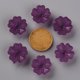 thumbnail image 3 of Transparent Frosted Acrylic Bead Caps 5-Petal Flower Dark Orchid 16.5x6mm Hole: 1.6mm about 959pcs/500g, 3 of 6