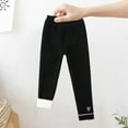 thumbnail image 4 of Hpgjzj Girls Winter Leggings Fleece Lined Basic Soft Cotton Stretchy Full Length Tights Pants for Toddler Kids, 4 of 7