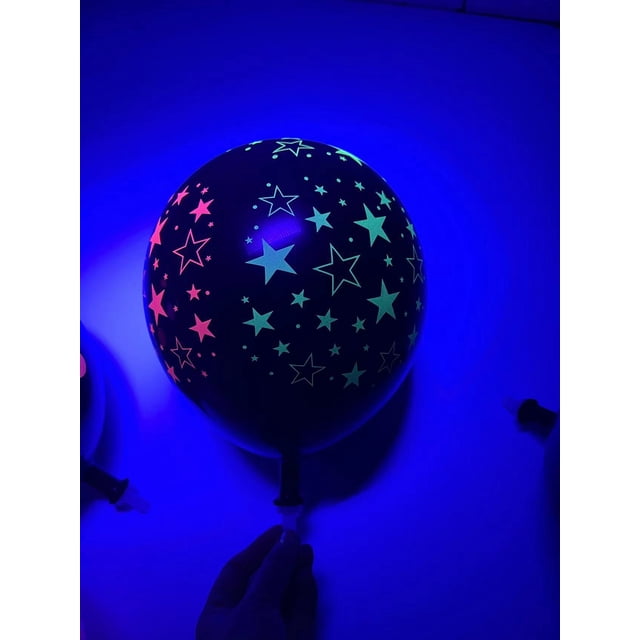 Globo fluorescente transparente de 12 pulgadas y 10 pulgadas, globo luminoso de color, decoración para fiesta de cumpleaños, globo fluorescente