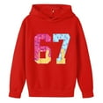 thumbnail image 5 of Byoo Toddler Girls Number Graphic Hoodie Soft Long-Sleeved Hooded Sweatshirt Casual Comfortable Kids Pullover Top, 5 of 5