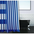 thumbnail image 3 of Simply Daisy 70" W x 73" H Beach Blanket Stripe Print Polyester Shower Curtain, Royal, 3 of 3