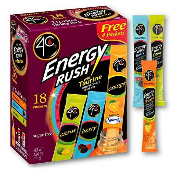 Pack Varié Totalement Léger Bonus 4C, Energy Rush, Boîtes de 18 (Lot de 3)