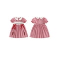 thumbnail image 2 of BemeyourBBs Kids Toddler Baby Girl Summer Smocked Dress Crayfish Outfits Let the Good Times Boil Letter Lobster Embroidery Doll Collar Plaid Gingham Dress, 2 of 9