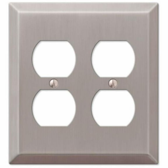 2 Duplex Brushed Nickel Wall Plate