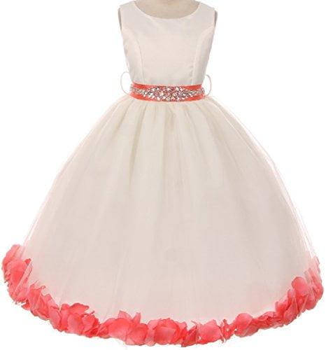 coral little girl dresses
