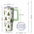 thumbnail image 2 of Winter Christmas Holiday 30oz Coffee Cup with Straw and Handle, Insulated Stainless Steel Snowman Tumbler, Gift Travel Mug for Adults, 2 of 5