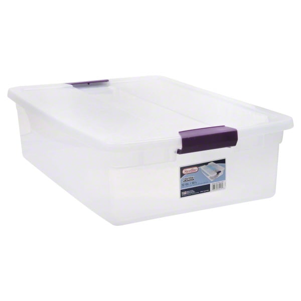 Sterilite 17551706 32Quart ClearView Latch Box,