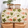 thumbnail image 2 of Rdsfhsp Red Berry Green Vine Oval Tablecloth, Country Floral Farmhouse Table Cover, Machine Washable 60" x 84" Oval Table, 2 of 4