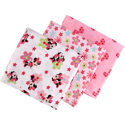 Disney Baby Bedding Minnie Sitting Pretty Flannel Blanket, 3pc