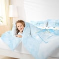 thumbnail image 3 of Manfei Pretty Bownot Full Size Comforter Sets,Cute Initial M Bedding Comforter Set,Blue,Polkadot Reversible,3 Pieces,1 Comforter and 2 Pillowcases, 3 of 7