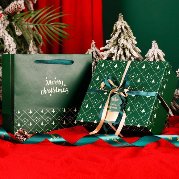 LSLJS Christmas Gift Box Packaging Bags Personalized Christmas Eve Apples Box Gift Bags Scarf and Hand Warmer Gift Box Set Holiday Products