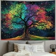thumbnail image 2 of BCIIG Tree of Life Tapestry Black Light Tapestry Galaxy space Life Force Tapestry for Bedroom Glow in the dark Tapestry Wall Hanging, 2 of 6
