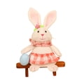 thumbnail image 2 of Easter Bunny in Dress Holding Egg Ornament, Easter Decoration Bunny Figurine - Cute Rabbit Ornament, Spring Holiday Home Decor, Adorable Rabbit Statue for Easter Basket & Tabletop, 2 of 6