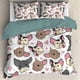 thumbnail image 1 of Little Puppy Moda Estilo Retro Funda Nórdica Queen 90 x 90 en Ultra Suave Lavado, 1 of 8