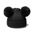 thumbnail image 7 of Gubotare Boys Winter Hat and Gloves Set Baby Boy Sherpa Hats and Mittens Set Toddler Gloves Warm Fleece Winter Hat Baby Girl (Black,One Size), 7 of 7